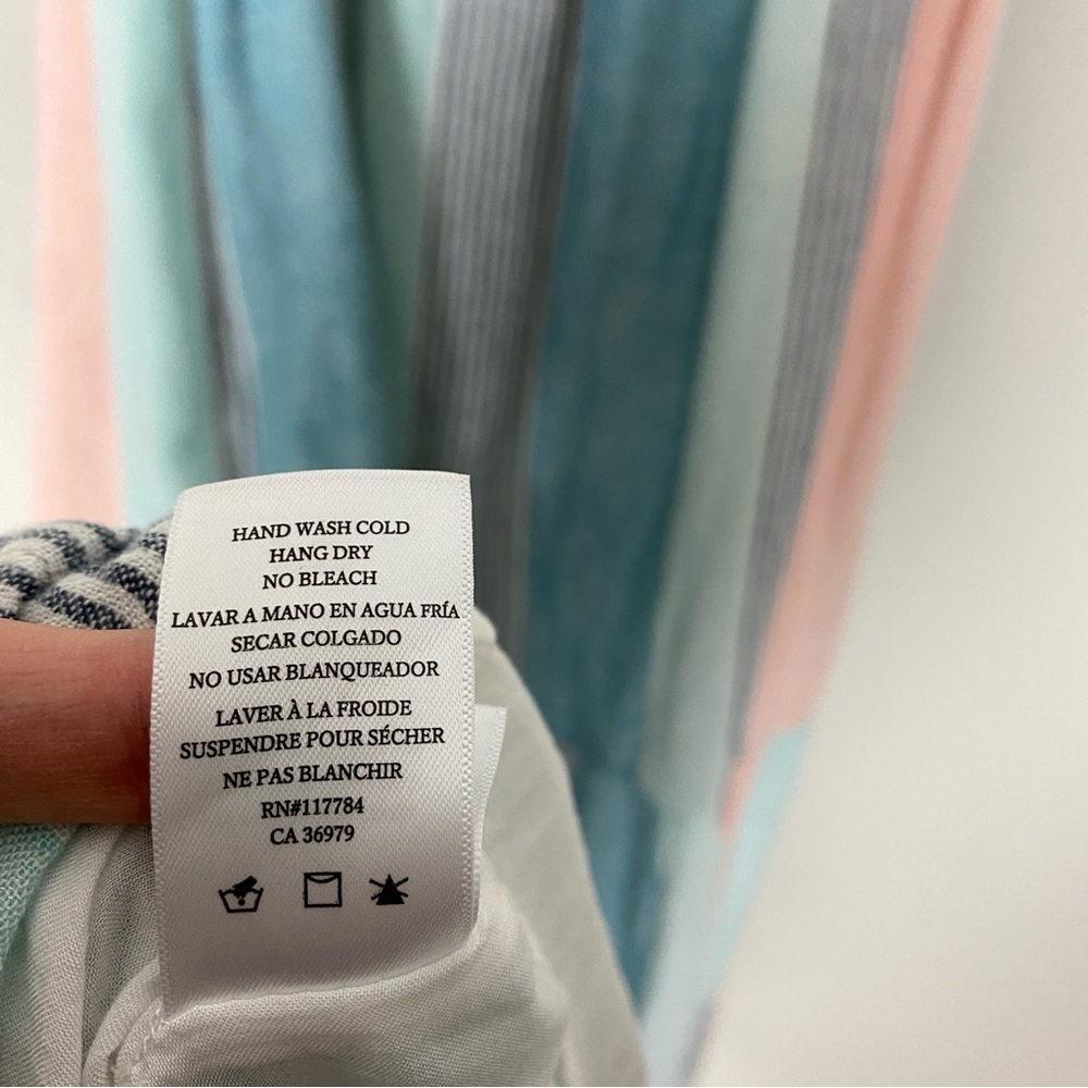 Rails Adora Highland Stripe Linen Midi Dress Slee… - image 7